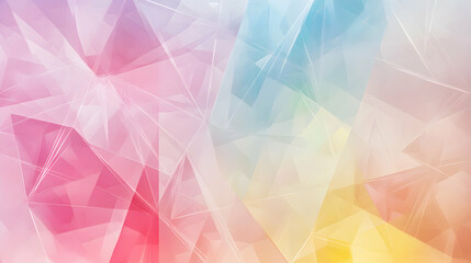 Poster - Iridescent polygonal pattern blending pastel colors for digital abstract backdrop