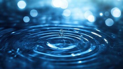 Poster - Dreamy blur, glowing ripples with soft flicker background