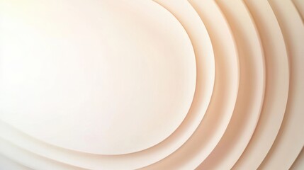 Leinwandbilder - Minimal abstract radiation rings over neutral background, soft radial waves, modern design, smooth gradients in warm white and gold tones