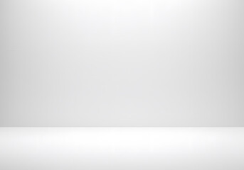 Poster - Clean White and Grey Studio Backdrop Gradient perfect for Product Display, Presentations, and Minimalist Design