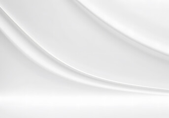 Poster - Elegant White Abstract Background with Soft Waves and Smooth Lines, Perfect for Branding, Web Design, and Presentations