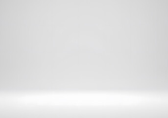 Poster - Empty White Studio Background with Smooth Gradient perfect for Product Display, Website Design, and Presentation Slides