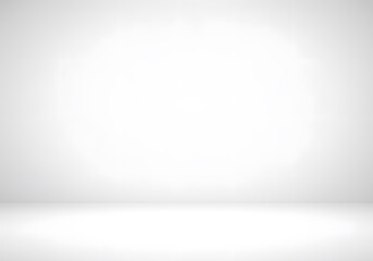 Poster - Empty bright white studio room 3D render background perfect for product display and clean presentations