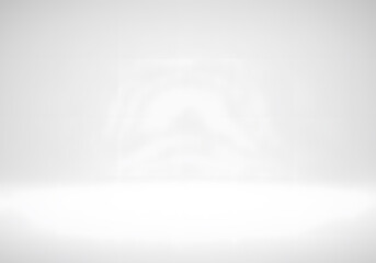 Poster - Empty white room with soft light effect, minimalist studio backdrop for product display and presentations
