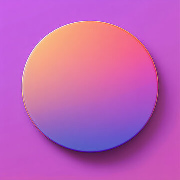 A beautifully rendered gradient circle on a matching purple background creates a modern design.