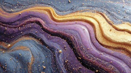 Poster - Abstract image with swirling colors and textures resembling oil or liquid patterns.