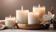 © Mia - candlelight glows softly against a pale background creating a serene and calming atmosphere