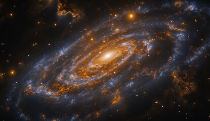 Wall Mural - spiral galaxy, swirling cosmic dust and light