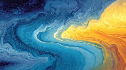 Poster - Abstract swirl of vibrant colors in a cosmic-inspired design.