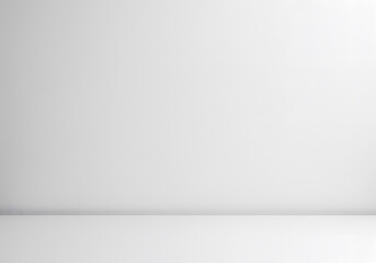 Poster - Minimalist White Studio Background, Clean Empty Room for Product Display, Web Design, and Presentations