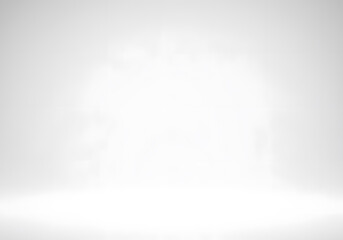 Poster - Minimalist white clean studio stage background ideal for product display, text overlay, website banners