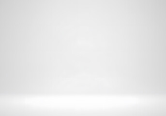 Poster - Studio background, clean empty white and gray gradient backdrop perfect for product display, website banners, and clean presentations