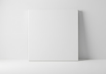 Poster - White Square Board Mockup Leaning on Wall perfect for Clean Design Presentations and Product Mockups
