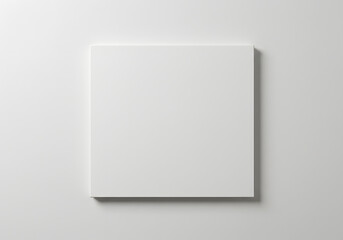 Poster - White Square Object with Shadow, Minimalist Design Element Background for presentations, mockups, and clean branding