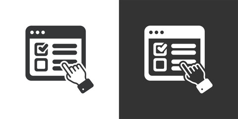 Wall Mural - online test icon. solid glyph series icon