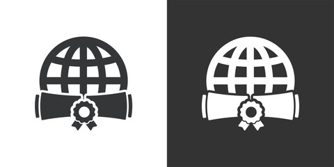 Wall Mural - global education icon. solid glyph series icon