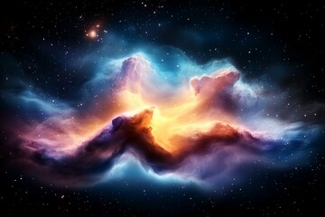 Wall Mural - colorful cloud of gas and dust in space