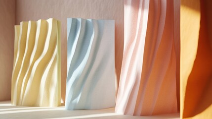 Poster - Harmonious hues and tactile textures, A minimalist artistic composition