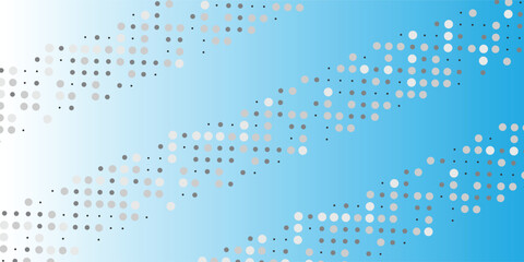 Poster - gray dots pattern on blue gradient background, Vector illustration