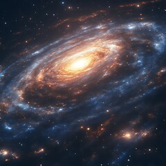 Wall Mural - spiral galaxy in deep space