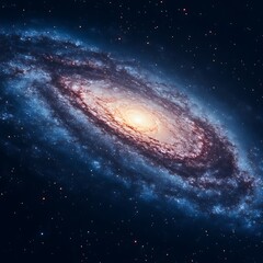 Wall Mural - spiral galaxy in deep space.