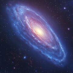 Wall Mural - spiral galaxy in deep space. vast swirling nebulae and stars