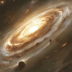 Wall Mural - spiral galaxy in deep space