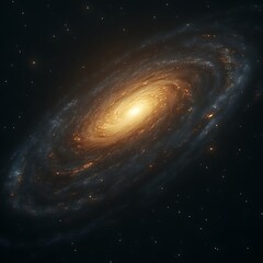Wall Mural - spiral galaxy in deep space (4)