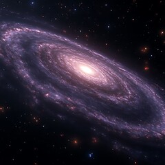 Wall Mural - spiral galaxy, vibrant colors, cosmic artistry. vast expanse of space, intricate spiral arms, celest