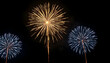 © Taufiq - Colorful Fireworks Bursting Against a Black Night Sky a Celebratory Display
