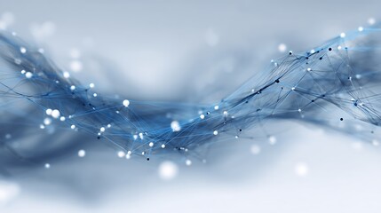 Poster - Abstract news concept with blue lines connecting with data