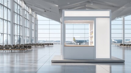 Aufkleber - Airport kiosk with copy space