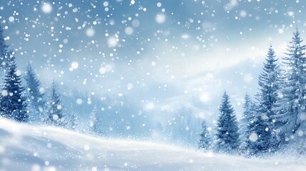 Poster - Beautifu winter snow background