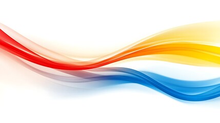 Poster - Abstract Colorful Waves: A Symphony of Red, Orange, Yellow, and Blue