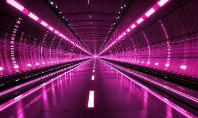 Poster - Neon-lit tunnel
