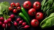 © Sarawut - Tightly arranged vegetables viewed from a 90-degree angle, warm light enhancing natural gloss and summer richness
