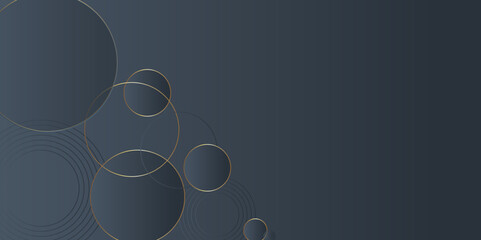 Poster - modern light blue and golden abstract background with circle shape blue vector gradient abstract bac