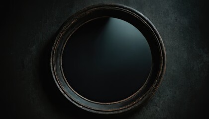 Poster - Two black plates on a black background View from above Concept
1