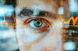 © Yuliana - Close-up view of a person's eye, overlaid with financial data.