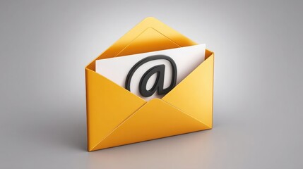 Poster - Email envelope with magnet illustrating attraction and engagement concepts in digital communication strategy