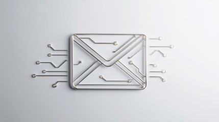 Poster - Classic mail envelope representing traditional communication methods with a modern digital twist conceptually