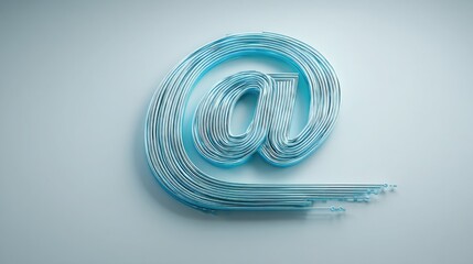 Poster - Bright blue email symbol representing digital communication in a modern, fast-paced technological world concept
