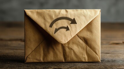 Poster - Visual representation of an envelope featuring a paper arrow emphasizing the concept of email automation and loops