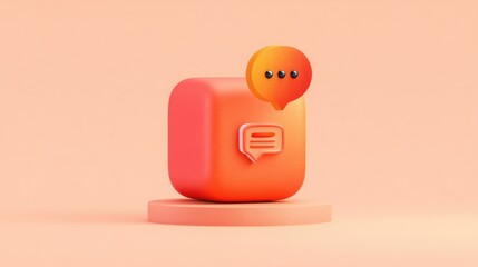 Poster - A colorful bird perched on a pink flat object with a feedback icon hovering above for post-purchase interaction