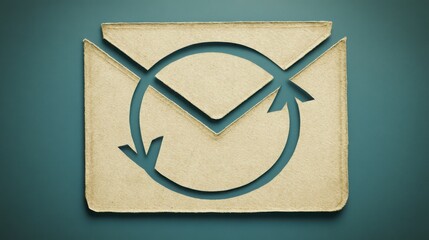 Poster - A square icon featuring a circular arrow symbolizing email retargeting and engagement strategies in modern marketing