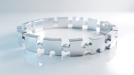 Poster - A puzzle piece representing the concept of networking and collaboration in modern digital environments