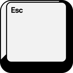 Poster - Stylized Keyboard Keycaps Button Element