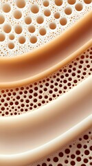 Poster - Abstract Beige and Brown Porous Texture with Wave Pattern