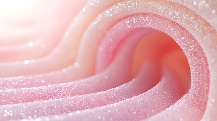 Poster - Abstract Pink Geometric Wave Pattern with Soft Light