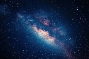 Poster - Milky Way galaxy glowing in vibrant colors against a starry night sky with an anime-inspired atmosphere, Exquisite Milky Way Background Image Material, anime style, seamless ing Photo background